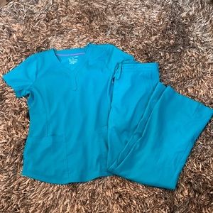 Healing Hands Purple Label Teal scrub set
